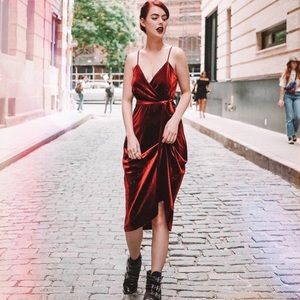 Ali & Jay midi velvet underground NWT dress